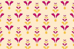 Motif flower pattern art. Geometric ethnic ikat seamless pattern in tribal. American, Mexican style. vector