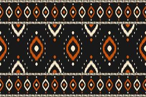 Geometric ethnic ikat seamless pattern in tribal. Fabric ethnic ikat pattern art. Mexican style. vector