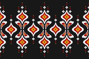 Ethnic ikat seamless pattern in tribal. American, Mexican style. Aztec geometric ornament print. vector