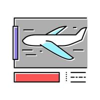 airplane crash test color icon vector illustration