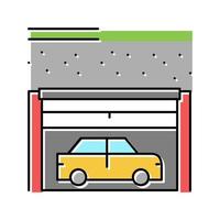 underground car parking color icon vector illustration