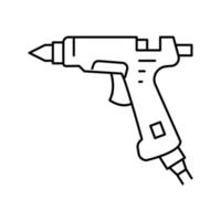 Ilustración de vector de icono de línea de joyería de pistola de pegamento