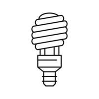 fluorescent light bulb line icon vector illustration