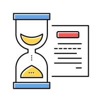 performing tasks time color icon vector illustration