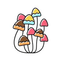 mushrooms boho color icon vector illustration