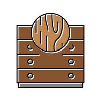 wood furniture color icon vector illustration