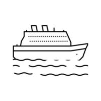 ship sea transport line icon vector illustration