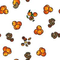 orange citrus fresh slice juice vector seamless pattern