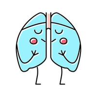 pulmones niño salud color icono vector ilustración