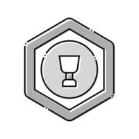 silver cup game reward color icon vector illustration