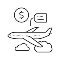 airplane rental line icon vector illustration sign