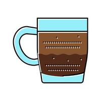 Ilustración de vector de icono de color de café doppio