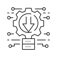 integration system line icon vector illustration