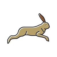 hare wild animal color icon vector illustration