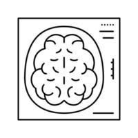 mind x-ray line icon vector illustration