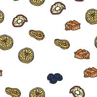 dried fruit healthy snack vector seamless pattern