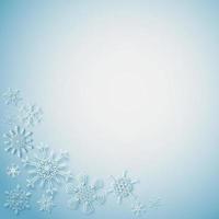 Rectangular frame with snowflakes in the corner vector