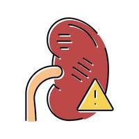 ilustración de vector de icono de color de insuficiencia renal