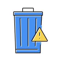 trash can color icon vector illustration sign