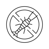 silverfish treatment line icon vector illustration