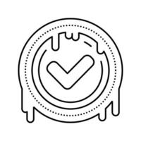 mark quality line icon vector illustration