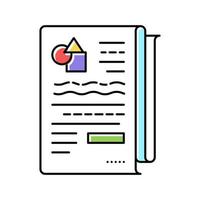 abstract report color icon vector illustration