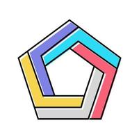 magic impossible geometric shape color icon vector illustration