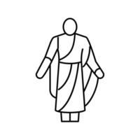 toga ancient rome line icon vector illustration