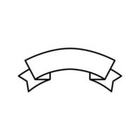 template ribbon banner design line icon vector illustration