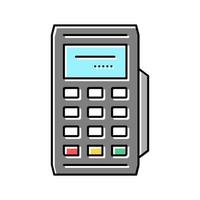 modile pos terminal gadget color icon vector illustration