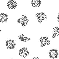 bacteria virus bacterium cell vector seamless pattern