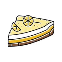 lemon desserts color icon vector illustration