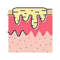 hyperpigmentation acne scar color icon vector illustration