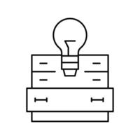 searching idea line icon vector illustration