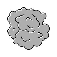 clouds of smoke color icon vector illustration