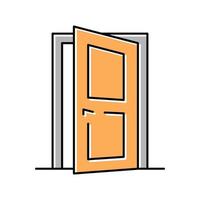 ilustración de vector de icono de color de puerta de entrada