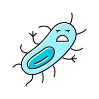microbio bacteria virus color icono vector ilustración