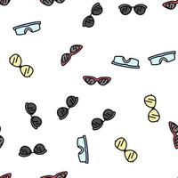 glasses optical style frame vector seamless pattern