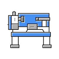 lathe machine color icon vector illustration