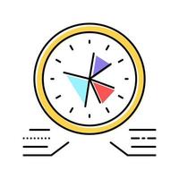 ilustración de vector de icono de color de tiempo de trabajo de planificación