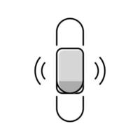thin transparent scroll color icon vector illustration
