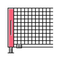 Ilustración de vector de icono de color de accesorio de tenis neto