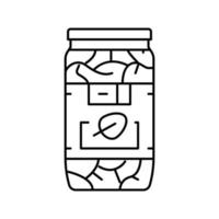 spinach in bottle line icon vector illustration