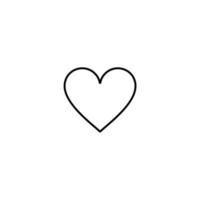 Heart Shaped. Love Icon Symbol for Pictogram, Art Illustration, Apps, Website, Valentines Day, Logo or Graphic Design Element. Vector Illustration