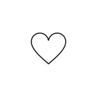 Heart Shaped. Love Icon Symbol for Pictogram, Art Illustration, Apps, Website, Valentines Day, Logo or Graphic Design Element. Vector Illustration