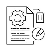 brand development copywriting line icon vector illustration