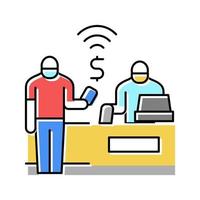 purchase contactless color icon vector illustration