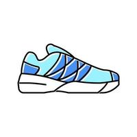 Ilustración de vector de icono de color de zapato de tenis de mujer