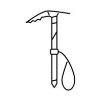 ice axe tool line icon vector illustration