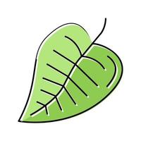 ilustración de vector de icono de color de hoja de planta